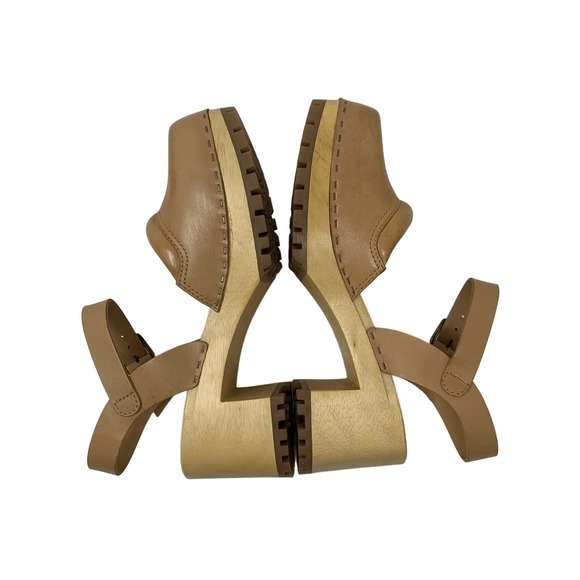 MIA Kaolin Size 10 Nude Leather Closed Toe Slingback Clogs NEW - Picture 6 of 8